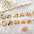 Nastro decorativo in PET con rose arancioni per scrapbooking e decorazioni artigianali - Rosa Arancione