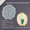 Moule en silicone pour pendentifs avec détails du moule et finition en relief floral - Moule d'étiquette de gypsophile
