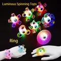 Luminous spinning LED ring toy for kids with colorful starry glow and rotating light effect - Glow Spinner Ring