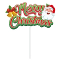 Topper per torta Buon Natale con Babbo Natale e campane dorate decorative - Topper Grande per Torta