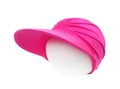 Breathable wide brim sun hat for kids in vibrant rose pink with ruched fabric design - S (One To Five Years) / Rose Red