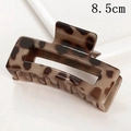 8.5cm rectangular hair claw clip with brown leopard tortoise shell pattern - Leopard Tortoiseshell (S150-20) / 8.5cm