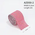 6.3cm wide Christmas ribbon with red and silver glitter stripes for holiday decor - 6.3CM Ribbon Style B (Red and Silver Stripes)