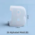 Siliconen mal letter B voor epoxyhars DIY projecten, hoogte van 6,4 cm - Letter B