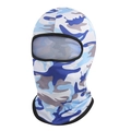 Blue python pattern full face mask with breathable mesh for outdoor fishing and cycling - Royal Blue Camouflage