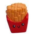 Slow rising squishy french fries stress relief toy with cute smiley face on red box - Red Fries