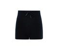 Pantalones cortos de yoga negros de cintura alta con cordón ajustable y efecto realce - S / Azul marino