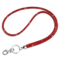 Cordino da polso con strass rossi scintillanti e chiusura in metallo argento - 80cm Rosso / Rosso