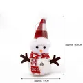 Plush snowman Christmas bouquet decoration with red checkered hat and scarf, 16.5cm height - Christmas Bouquet Doll [Style I]