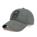 Cappellino tattico verde oliva con ricamo a stella U.S. Army in stile variante - Regolabile / Toppa Stella Quadrata - Verde Militare