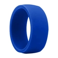 Minimalist navy blue 8.7mm wide silicone ring with matte finish for sports use - Sapphire Blue