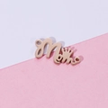 Colgante conector corona MOM oro rosa de acero inoxidable para pulseras DIY - 9.5*18.7mm / Oro rosa