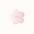 Pink enamel flower badge with golden quote and sunset gradient for wedding gifts - PP Flower Style