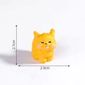Miniature yellow squirrel resin figurine for DIY moss decor, size 2.7cm by 2.9cm - Yellow Wind Blown