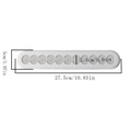 Silicone fondant mold strip with 9 round cavities for DIY cake decorating 27.5x5cm - Round Pattern 50-684 Gray