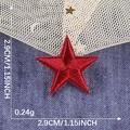 Red embroidered star patch for clothing 2.9cm 1.15inch iron on backing accessory - Red