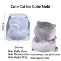 Stampo 3D in silicone per cubetti di ghiaccio a forma di gatto con ventaglio - Stampo per Ghiaccio Gatto Carino