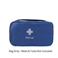 Blue portable first aid bag with white cross logo and durable fabric handle - Blue