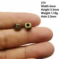 Antique bronze spacer beads 6mm x 5.5mm with spiral texture for DIY jewelry making - 21# Style