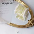 Creamy white 10mm heart pearl bead garland string on a spool for Christmas decor - Cream White Heart Beaded String (10m)