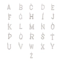 Polished stainless steel A-Z uppercase letter pendants set for DIY necklaces - Letter R / Steel