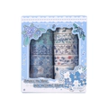 Washi Tape Set in Blau mit Goldfolie, 10 Rollen mit Blumenmustern in der Geschenkbox - Nebelige Wilde Kamelie