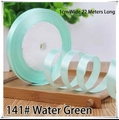 Mint green 1cm wide satin ribbon 22 meters long for gift wrapping and hair styling - 141# Aqua Green