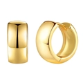Poliert 18K vergoldet Messing breite Huggie Creolen für Damen und Herren minimalistisch Stil - Gold Polierte Ohrmanschette (KE0179)