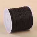 Fil de nylon marron café 0,8mm sur bobine blanche pour bijoux et colliers artisanaux - 0,8 mm x 50 m / café