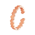 Anello aperto minimalista a forma di cuore cavo con elegante finitura oro rosa - Anello aperto cuore continuo / Oro rosa