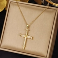 Gold - Trendy Nail Cross (0388)