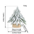 Mini sapin de Noël givré avec socle en bois, cèdre enneigé de 18 cm pour la décoration - Vert Enneigé - Petit