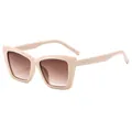 Gafas de sol cat eye con montura beige claro y lentes degradados marrones C6 - C6-Montura Beige Lente Té Degradada