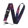 Starry nebula pattern lanyard with durable swivel hook and plastic side release buckle - Purple Red Nebula (YZ20-7)
