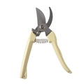 Garden pruning shears with stainless steel blades and ergonomic beige handles for branches - Curved Mouth / OPP Bag