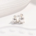 S925 sterling silver twin lily of the valley bell charms for DIY jewelry bracelets - Small Lily of the Valley / Silver