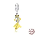 925 sterling silver goldfish charm bead with gold plating and cubic zirconia inlay - BSC127 Two-tone Fish