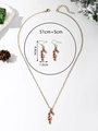 Parure de bijoux de Noël avec collier et boucles d'oreilles canne à sucre rouge - XL06-Sucre d'Orge Rouge