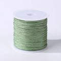 Light green 0.8mm nylon cord roll for handmade jewelry and pendant weaving projects - Mint Green