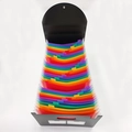 Black expanding file folder with 24 multi-color rainbow pockets and secure buckle closure - Black Rainbow Inner [37 Grids]