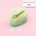 Green bear shape craft punch for kids DIY projects with 1.5cm output size - Medium Bear