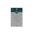 White lace rose and ribbon adhesive nail art stickers set, model YS-816 floral design - Lace Rose White (TS-816)
