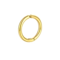 Polished gold titanium steel hoop earring with secure clasp closure for men and women - 2.5*8mm / Gold