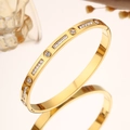 [210] Gold Single Row Starry Sky Bracelet