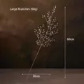 Golden acrylic branch with 60cm height and glitter bead details for Christmas decor - Crystal Large Branch (60cm/60g)