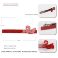 Sparkly red acrylic swan hair clip with glitter finish and elegant geometric silhouette - Red Swan