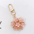 Accessoire pendentif fleur de cerisier rose avec fermoir mousqueton doré et anneau - Pendentif Fleur de Cerisier Rose / Fleur Rose