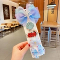 Set de 5 pinzas para el pelo con lazos brillantes y concha estilo Frozen para niñas - 9# Estilo Adorable (Juego de Pinzas 012)