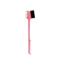Pink dual-sided eyebrow brush and edge control comb with pointed tail end handle - Edge Brush with Comb Pink