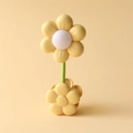 Mini magnetic bedside night light in a cute yellow flower design for desktop decoration - Flower Clip Lamp (LD39) / Yellow